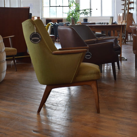 Teak & Upholstered Armchair