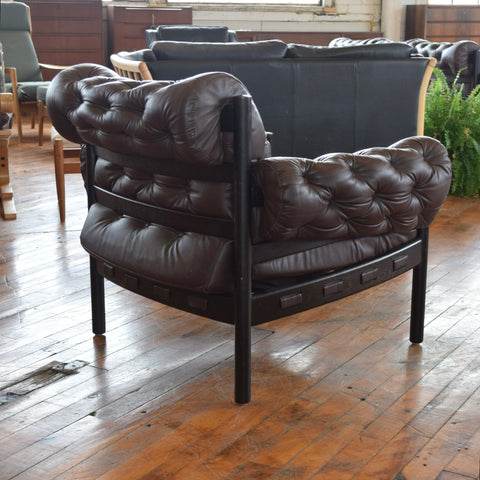 Arne Norell ‘Coja’ Chair in Tufted Leather