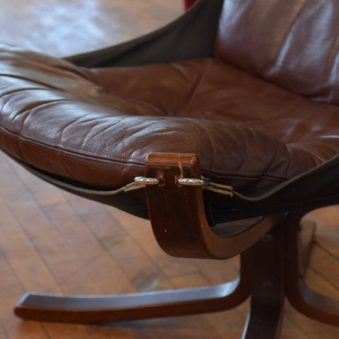 Vintage Leather Falcon Chair