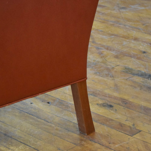 Børge Mogensen Model 2207 Chair in Red Leather & Rosewood