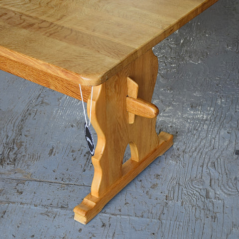 Solid Oak Dining Table Attributed to Henning Kjaernulf
