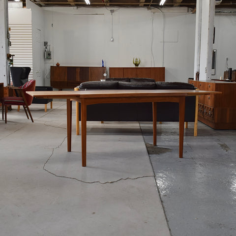 Teak Draw Leaf Dining Table by Henning Kjaernulf