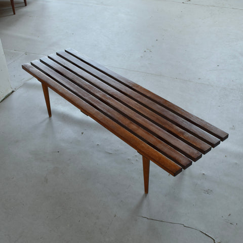 Vintage Teak Slat Bench/Coffee Table