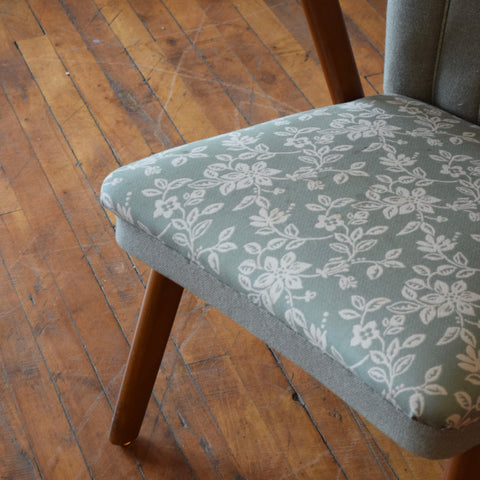 Beech & Teak Upholstered Armchair