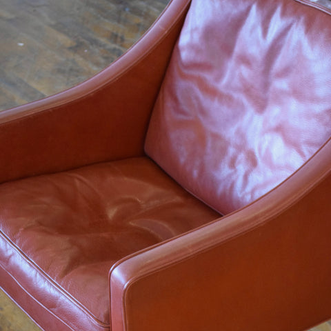 Børge Mogensen Model 2207 Chair in Red Leather & Rosewood