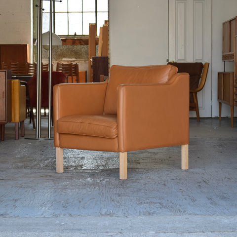 Caramel Leather Armchair