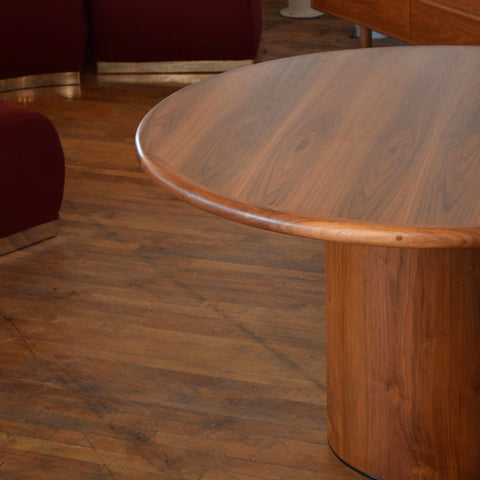 Round Walnut Dining Table