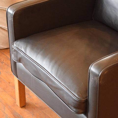 Leather High Back Arm Chair