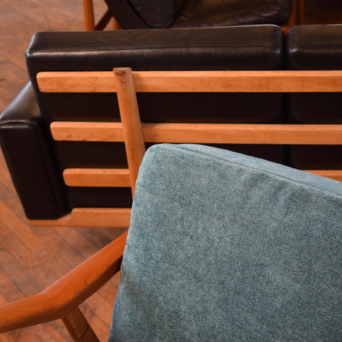 H. Brockmann Petersen Danish Teak & Oak Lounge Chair