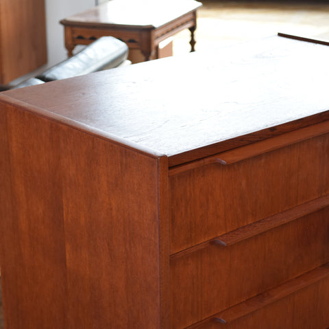 Danish Teak Tallboy Dresser