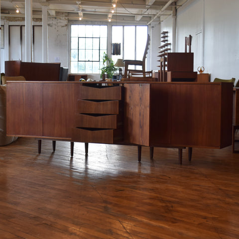 Oversized Minimalist Walnut Sideboard