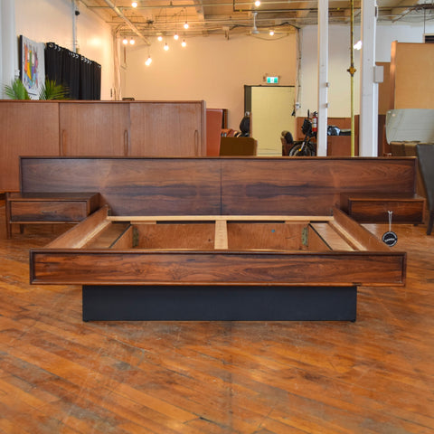 Rosewood Queen Size Floating Bed Frame