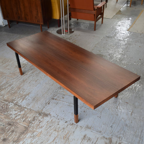 Large Rosewood & Metal Coffee Table by Johannes Aasbjerg