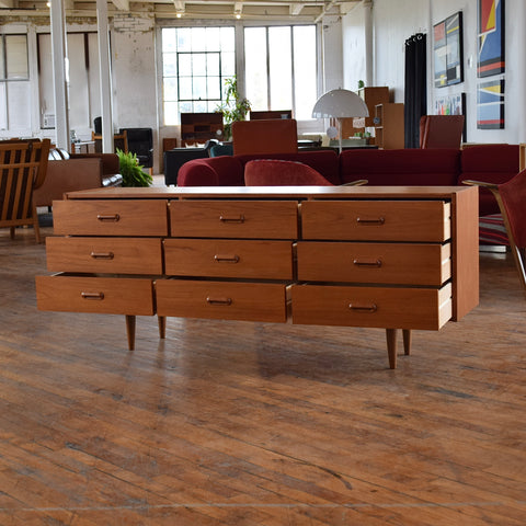 Teak 9-Drawer Dresser