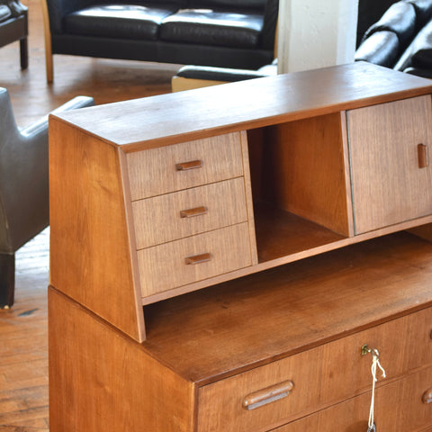 Teak Lowboy Dresser w/ Upper Storage