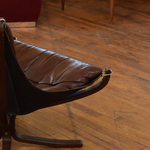 Vintage Leather Falcon Chair