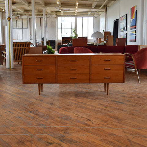 Teak 9-Drawer Dresser