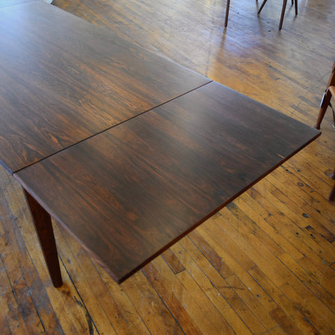 Restored Rosewood Draw Leaf Dining Table