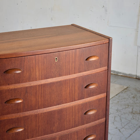 Vintage Teak Tallboy Dresser