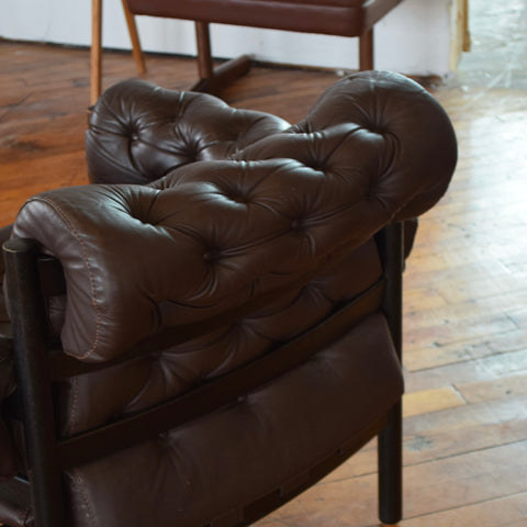Arne Norell ‘Coja’ Chair in Tufted Leather