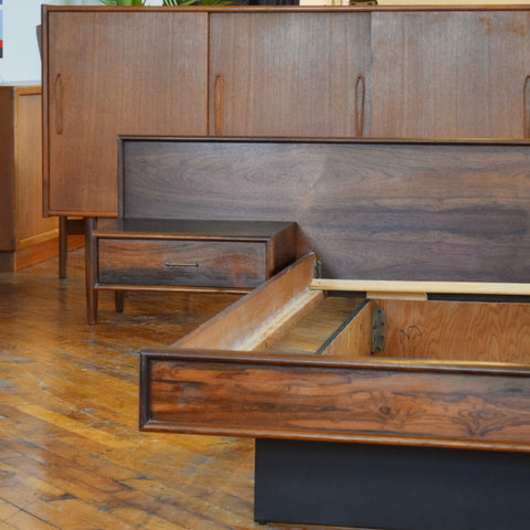 Rosewood Queen Size Floating Bed Frame