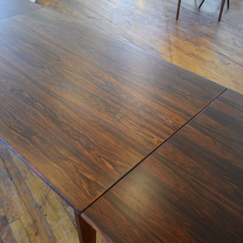 Restored Rosewood Draw Leaf Dining Table