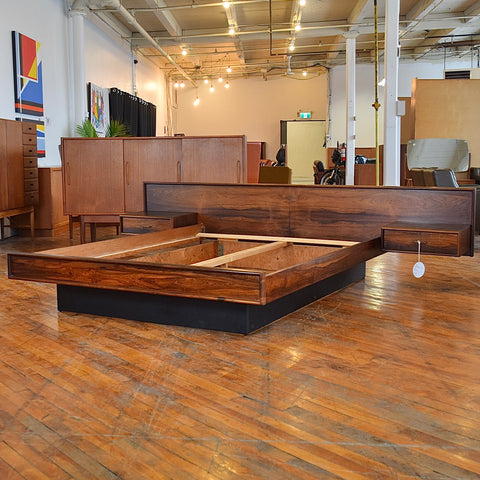 Rosewood Queen Size Floating Bed Frame