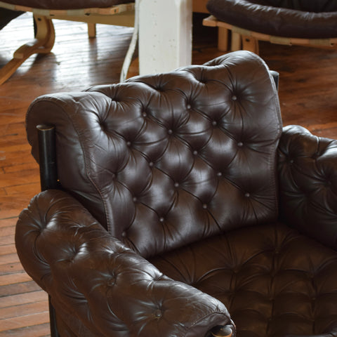 Arne Norell ‘Coja’ Chair in Tufted Leather