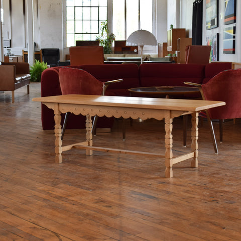Solid Oak Coffee Table in the Style of Henning Kjaernulf