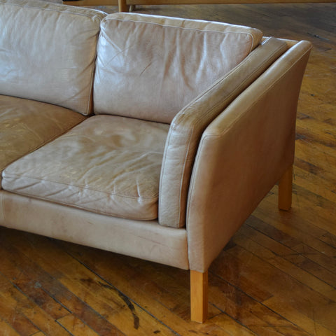 Patina’d Leather 3-Seater Sofa by Stouby