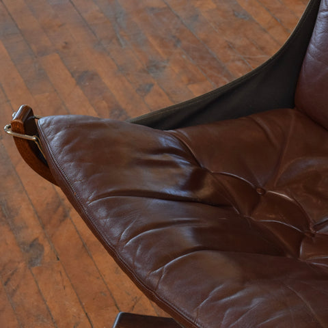 Vintage Leather Falcon Chair