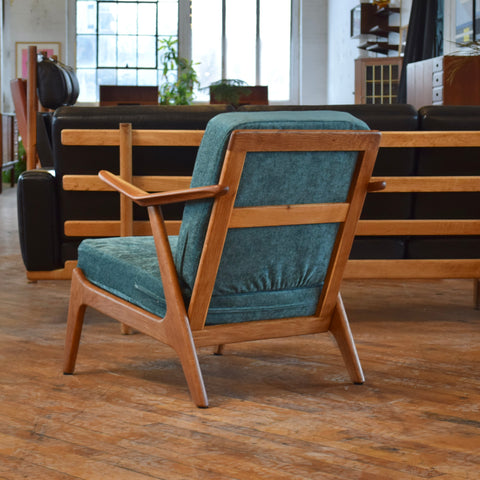 H. Brockmann Petersen Danish Teak & Oak Lounge Chair