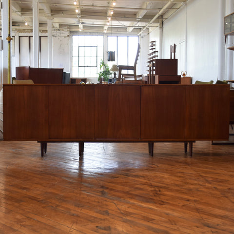Oversized Minimalist Walnut Sideboard