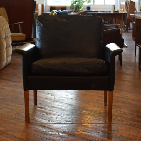 Leather Arm Chair w/ Down Fill by Hans Olsen