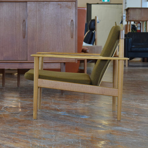Danish Oak PJ56 Easy Chair by Grete Jalk