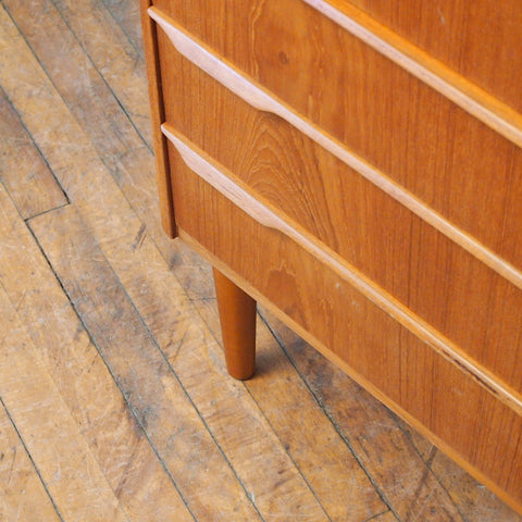 Danish Teak Tallboy Dresser