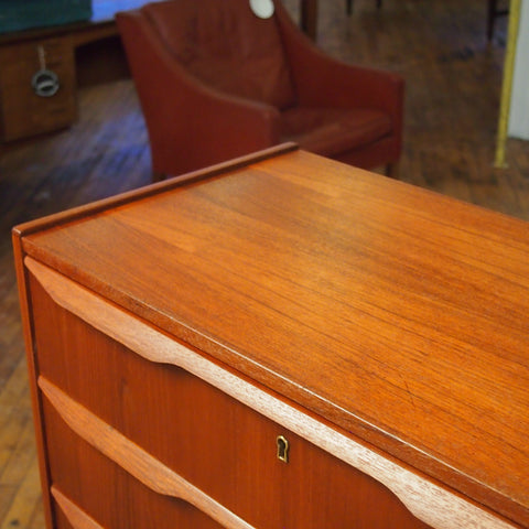 Danish Teak Tallboy Dresser