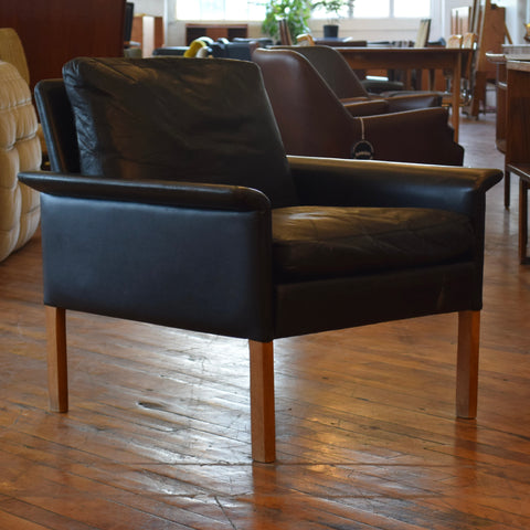 Leather Arm Chair w/ Down Fill by Hans Olsen