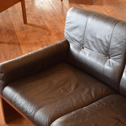 Leather 3-Seater Sofa by Moveis Corazza