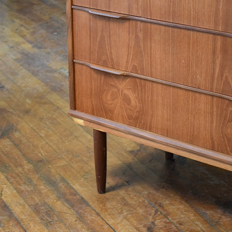 Danish Teak Tallboy Dresser