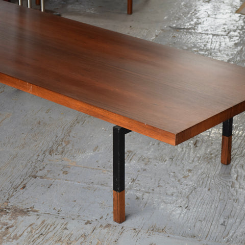 Large Rosewood & Metal Coffee Table by Johannes Aasbjerg