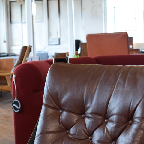Vintage Leather Falcon Chair
