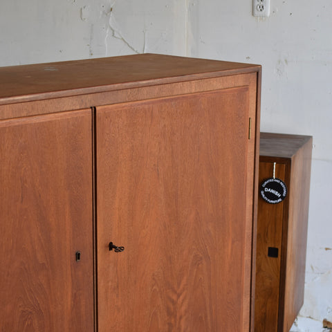 Teak & Oak Compact Highboard/Gentleman's Dresser