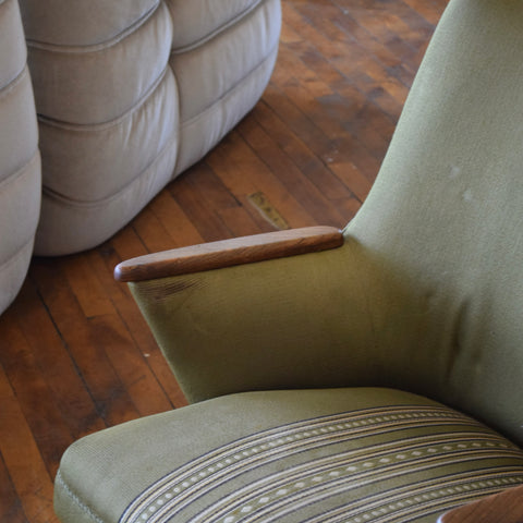 Teak & Upholstered Armchair