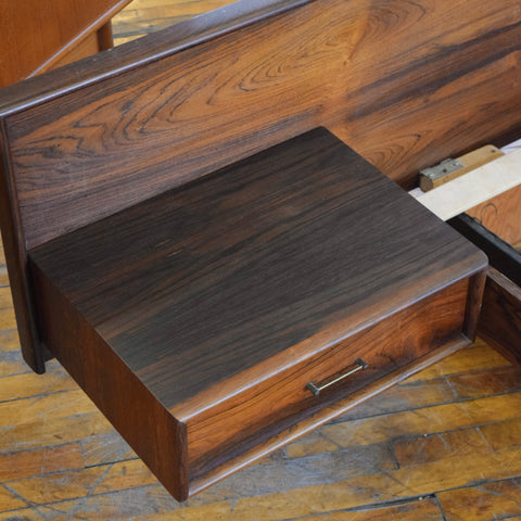 Rosewood Queen Size Floating Bed Frame