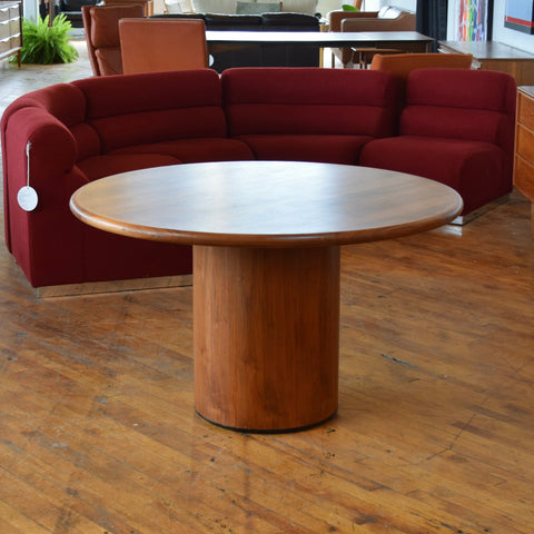 Round Walnut Dining Table