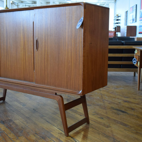 Rare Teak Highboard by Clausen & Son