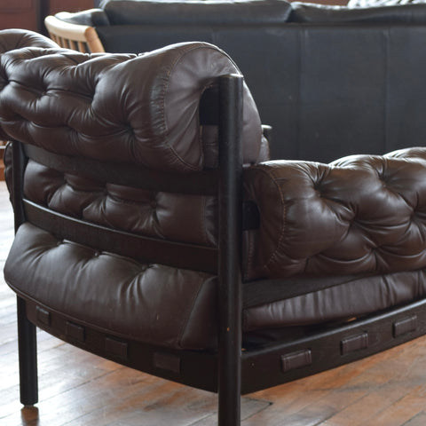 Arne Norell ‘Coja’ Chair in Tufted Leather