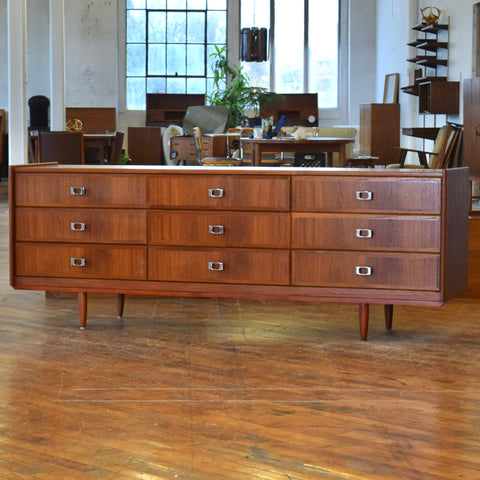 Teak 9-Drawer Dresser