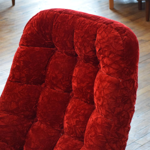 R. Huber Scoop Chair in Crushed Velvet